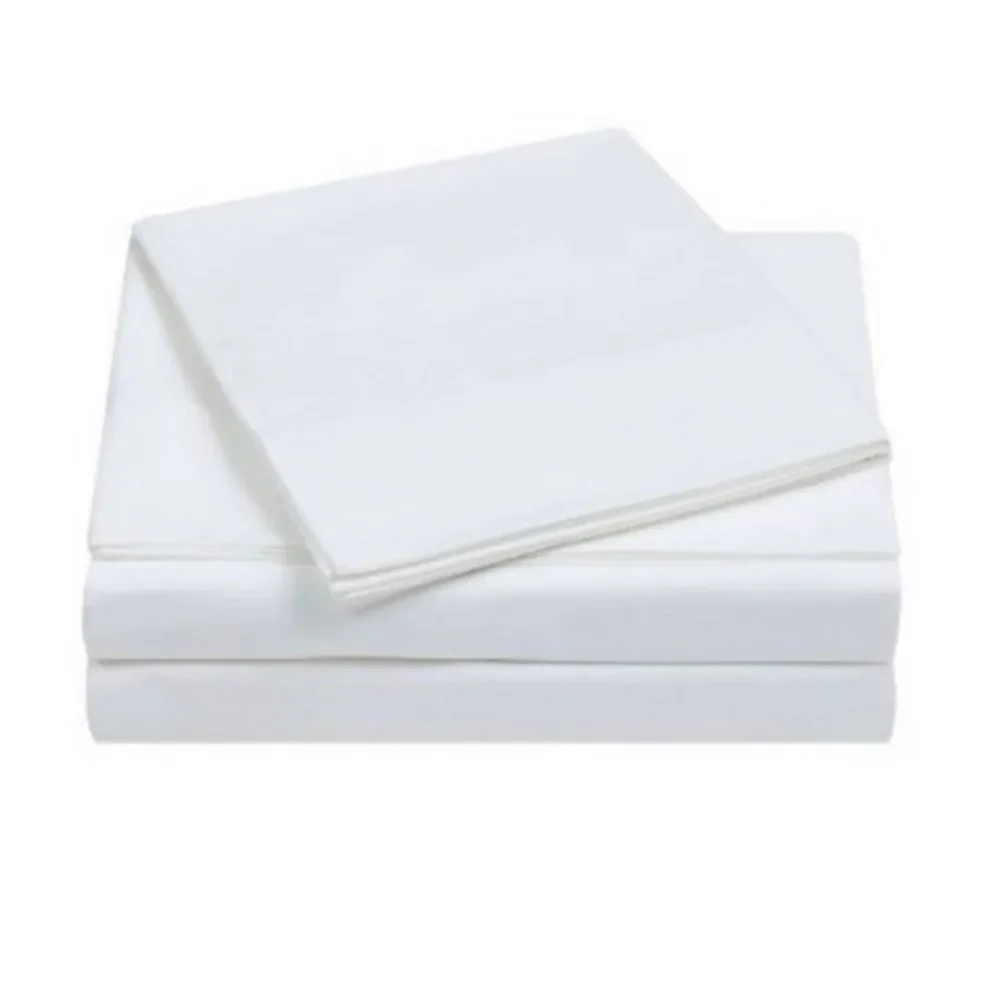 🩵NWT Charisma White Microfiber Full 4 Piece Sheet Set